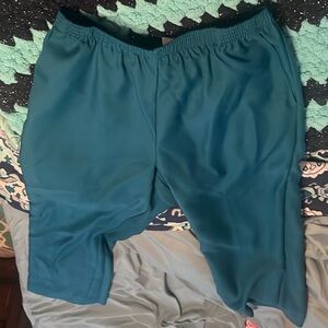 Teal Elastic Waist Pants